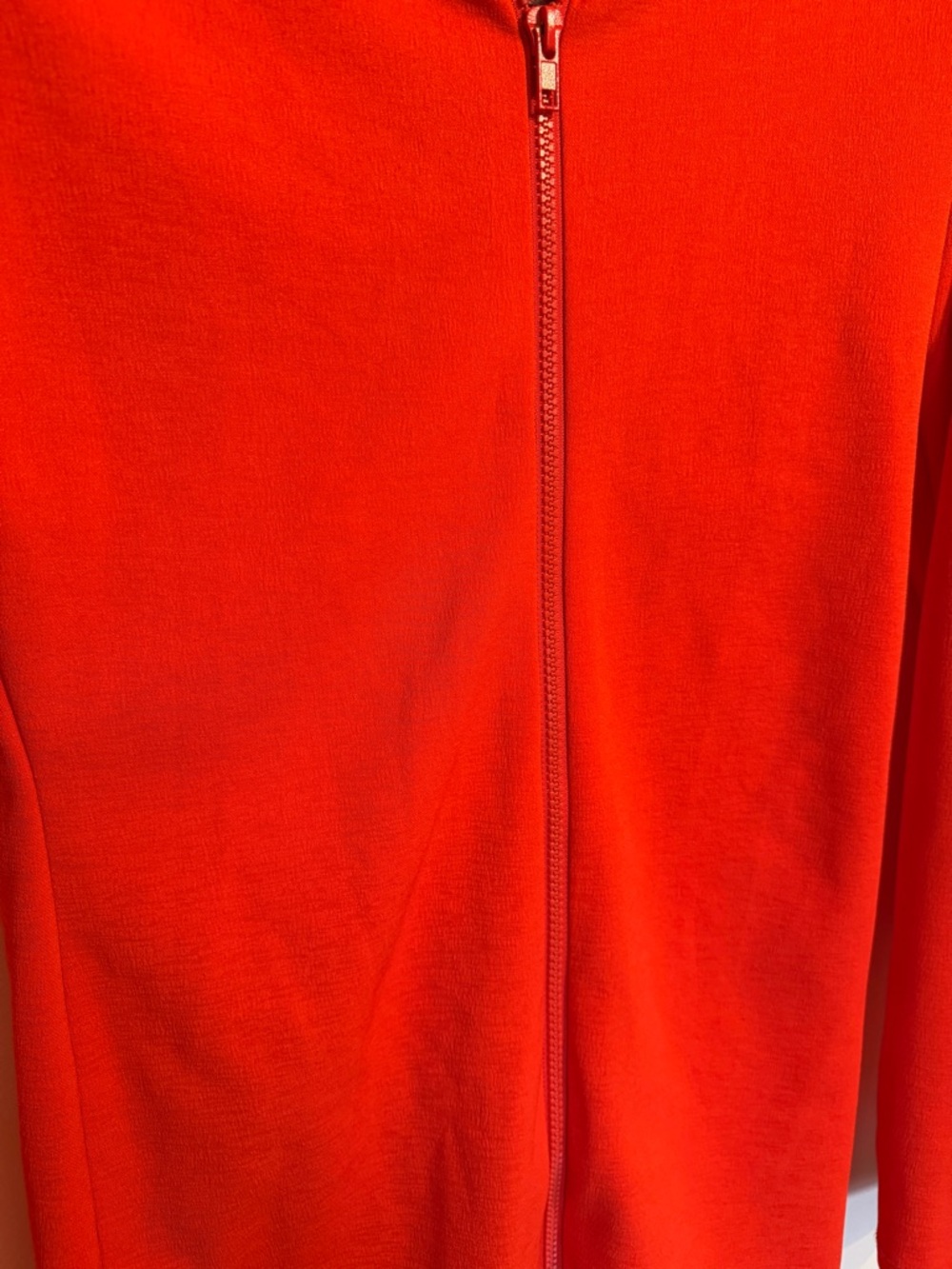 naked wardrobe Vibrant Poppy Red Zip-Up Long Sleeve Dress - Picture 5 of 5